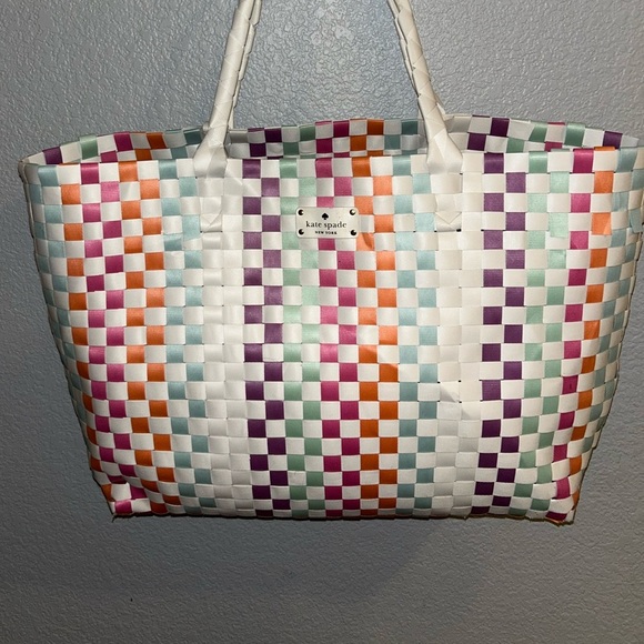Kate Spade Colorful Checkered Tote - Picture 1 of 5